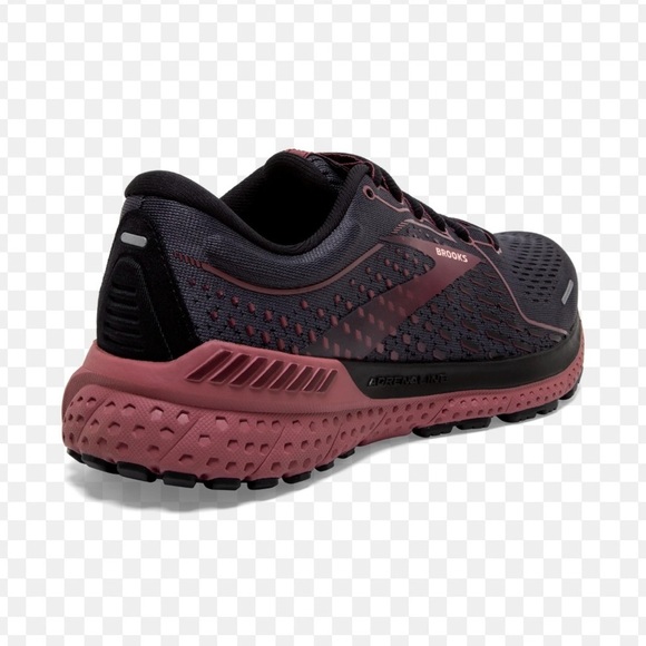 Brooks Black and burgundy Athletic Shoes with Mesh Upper Sz 9 - Picture 3 of 11